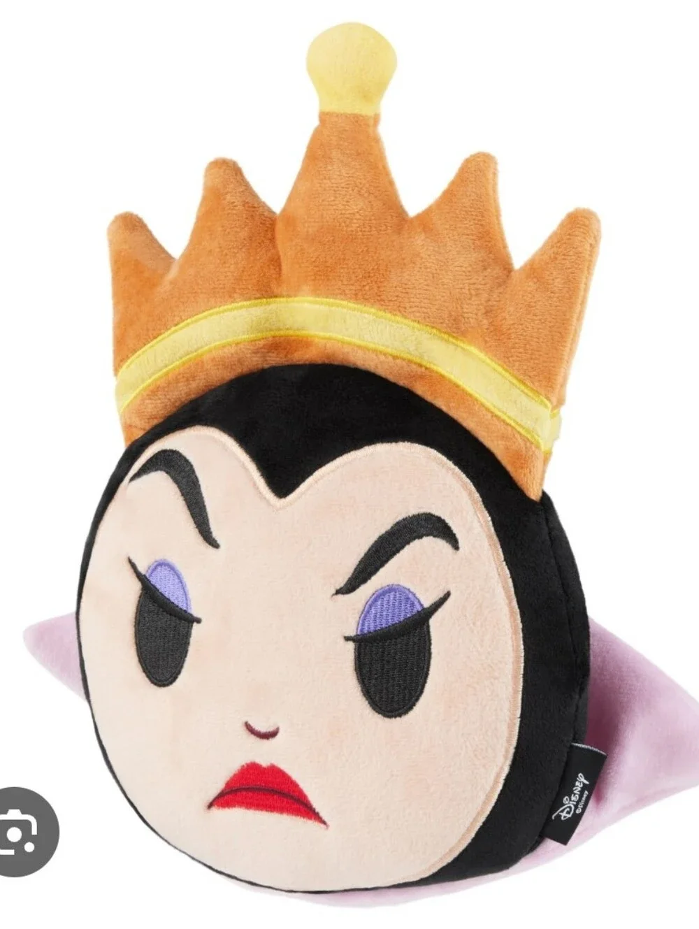 Disney Queen Face Plush Pillow - Cream, Pink, Gold